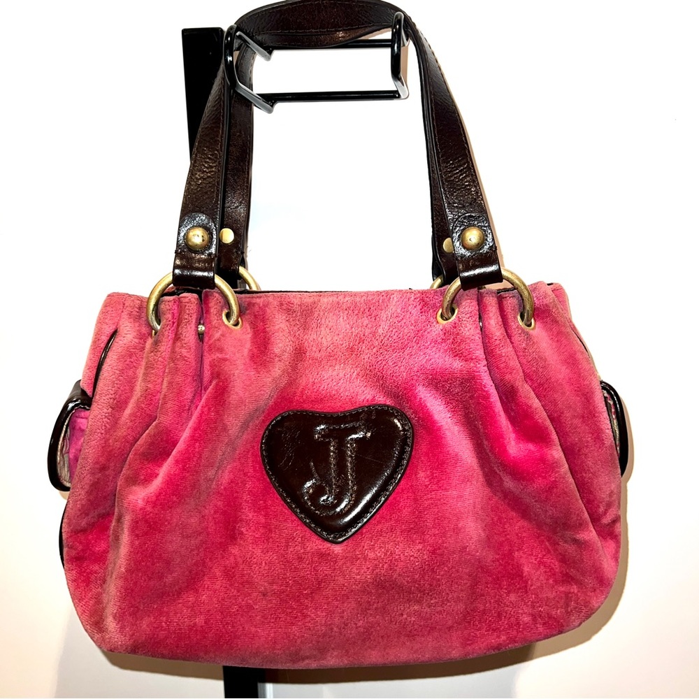 Pink Juicy Couture Purse Vintage Y2K Shoulder Bag Handbag Preloved Satchel Rare - Picture 8 of 13